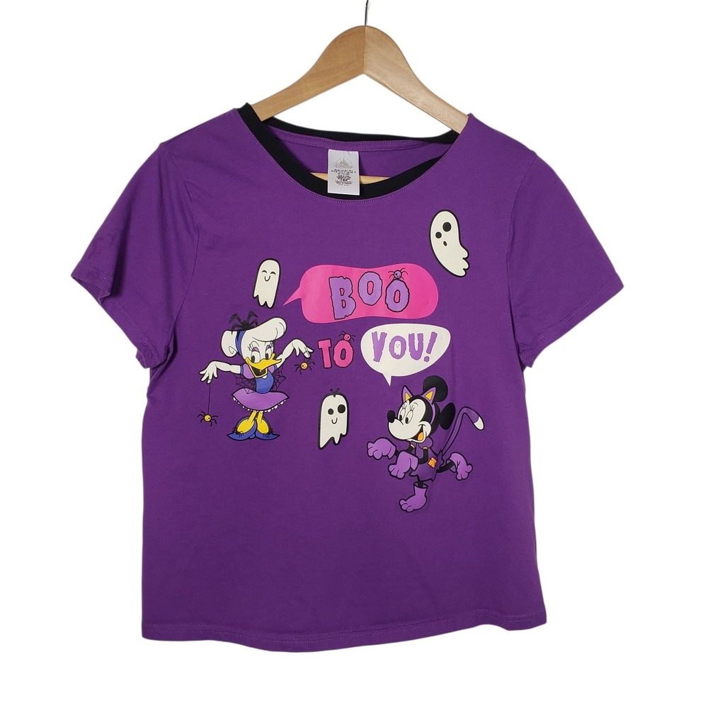 Disney Parks BOO TO YOU Minnie, Daisy HALLOWEEN TEE Kid Youth Large